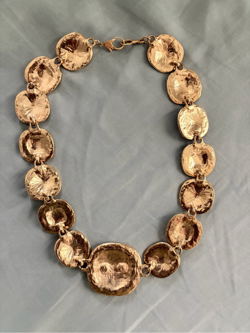 Vintage Gold and Cream Statement Necklace - Elegant Statement Necklace - Picture 8 of 8